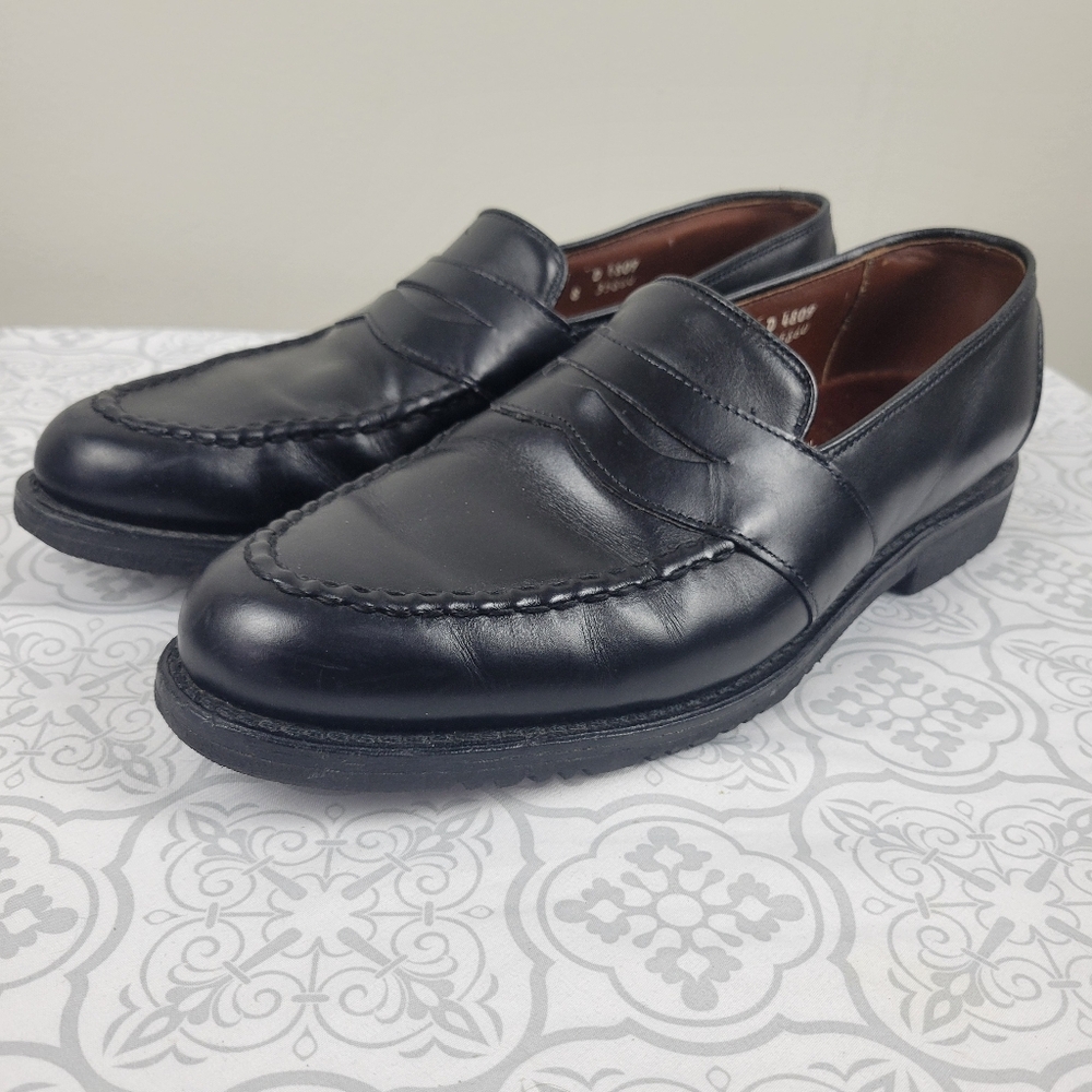 ALLEN EDMONDS Randolph Black Penny Loafers Dress Shoes Sz 11 Leather Rubber Sole